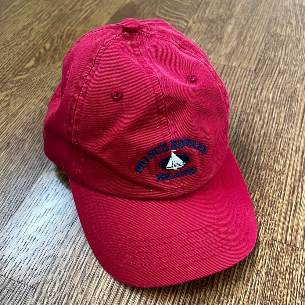 Red Embroidered Cap